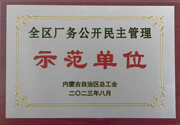 中国二冶荣获“全区厂务公开民主管理示范单位”荣誉称号(图1)