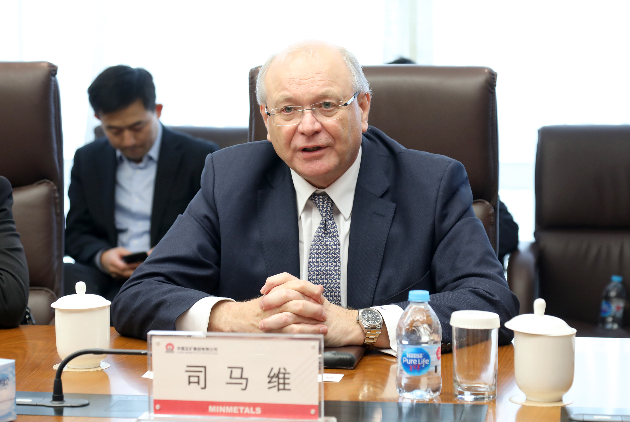 中国五矿集团有限公司-唐复平会见德意志银行亚太区首席执行官司马维一行